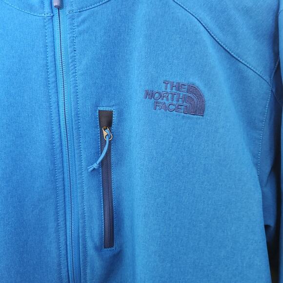 North Face Jacket Sz Large Mens Apex Pneumatic Windwall Blue Full Zip Softshell - Picture 3 of 16